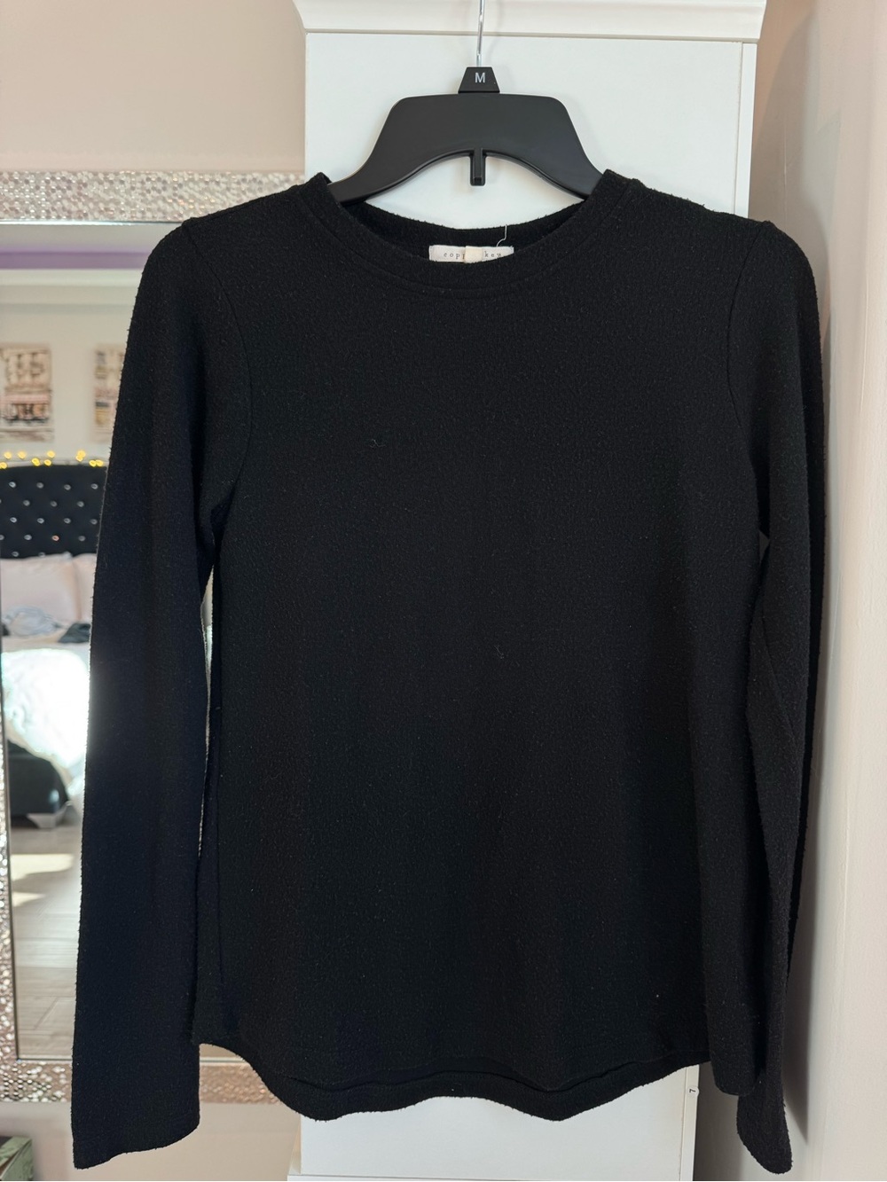 Copper Key Black Long Sleeve Crewneck Top
